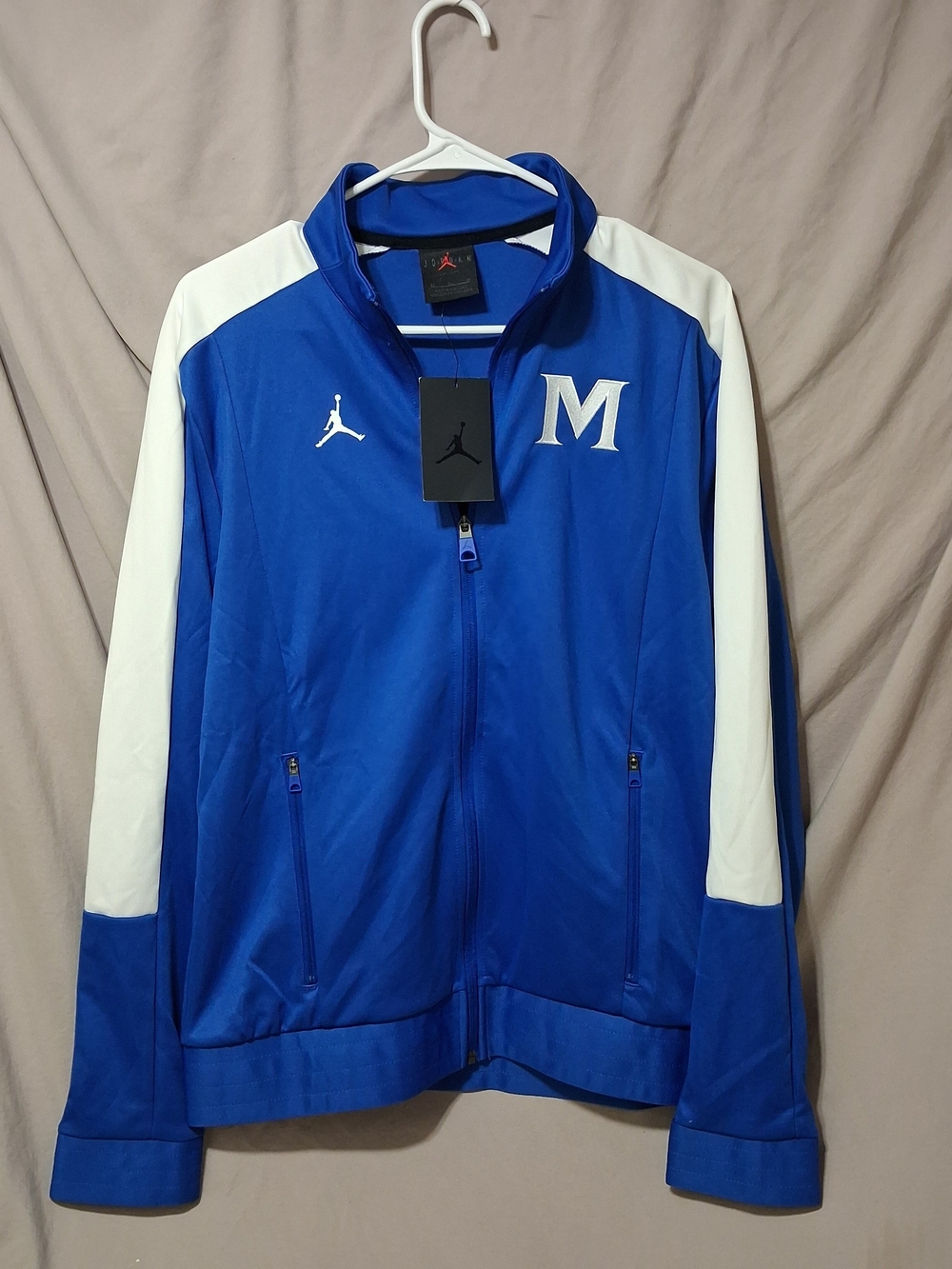 NWT Jordan Brand Michigan Wolverines Team Full-Zip Track Jacket Blue Men's M